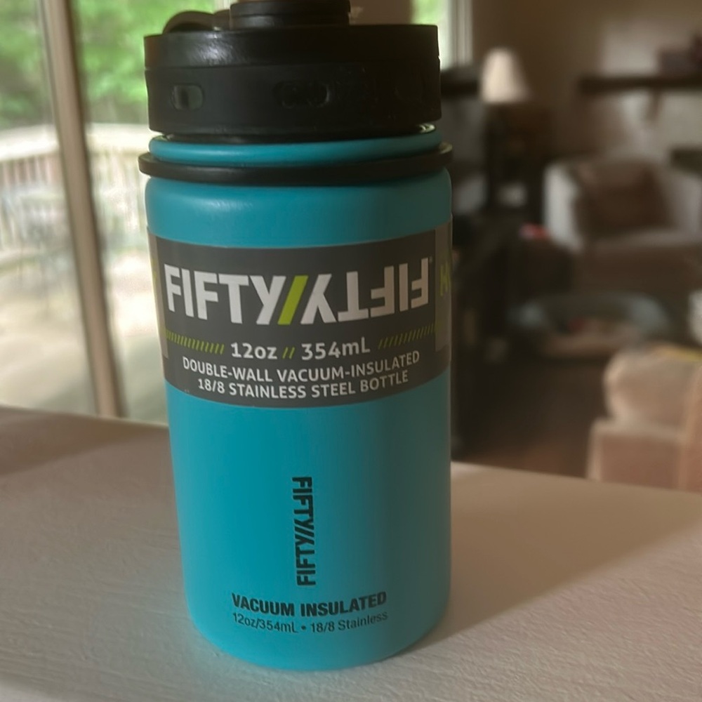 FIFTY/FIFTY Double-Wall Vacuum-Insulated 18/8 Stainless Steel Bottle 12 oz.